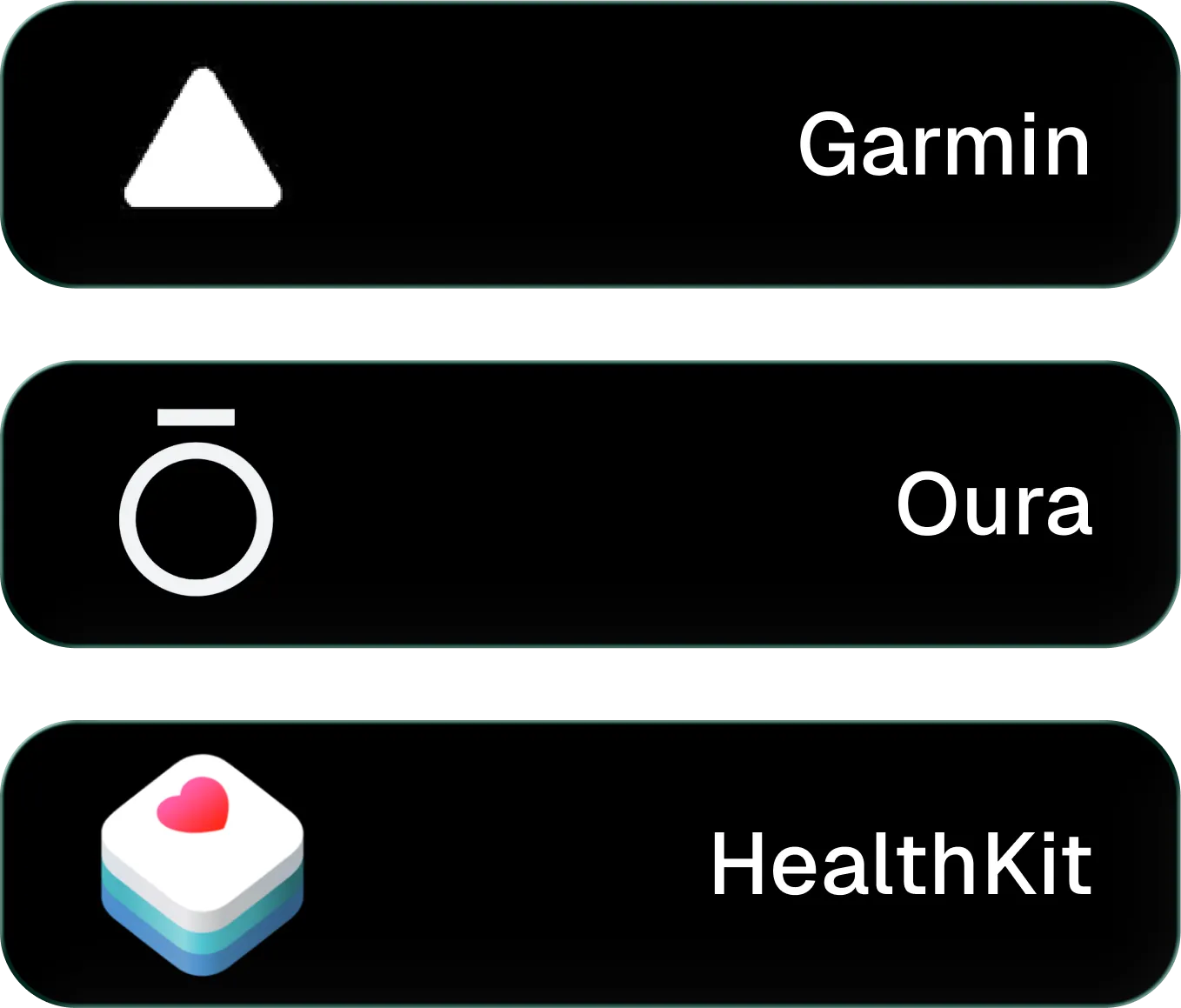 Trayne connecting to Garmin, Oura, and Apple Health for recovery-aware training